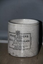 VINTAGE PRIMITIVE c1900s 1lb FRANK COOPER'S OXFORD SEVILLE MARMALADE POT JAR