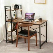Writing Table Wooden Study PC Shelve Home Office Computer Laptop Corner Desk