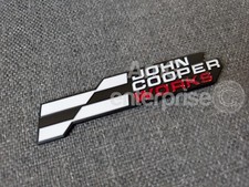 2024 Gloss Black White Red Rear Tailgate Badge for Mini Cooper Works JCW