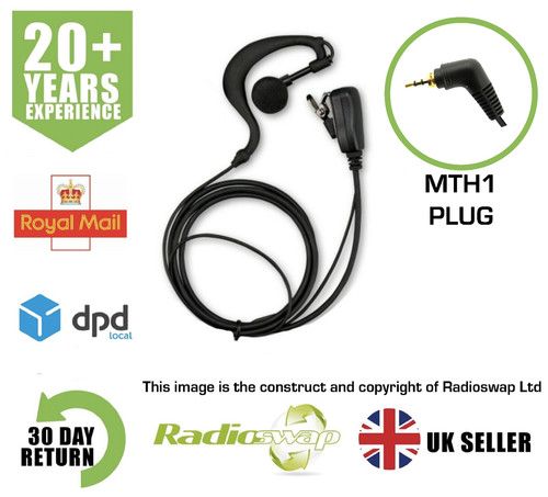 Shape earpiece with mic - g-shape,
