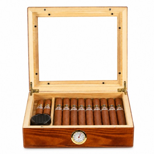 Wooden humidor cigar case - humidor,