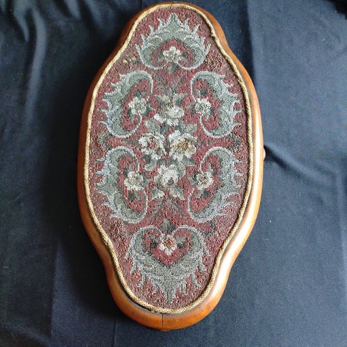 Antique walnut beadwork - antique,