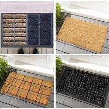 Natural Coir Door Mat Entrance Front Door Rubber Mats Indoor Outdoor Heavy Duty