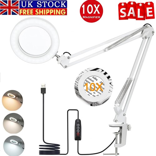 10x magnifier glass led desk - magnifier,