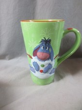 Disney Store 3D Snowman Eeyore Christmas Tall Mug Latte Hot Chocolate