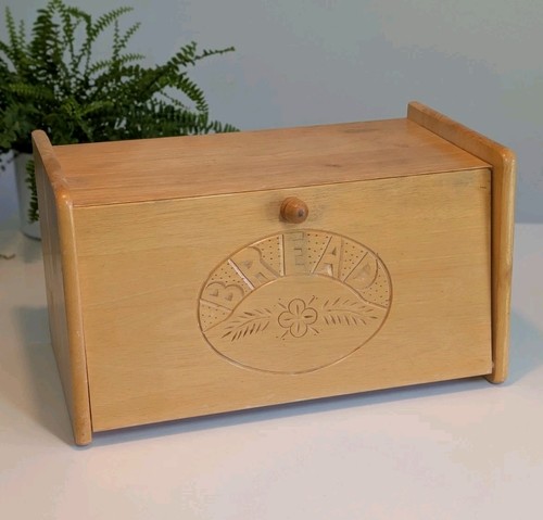 Carved wooden bread - bread, bin