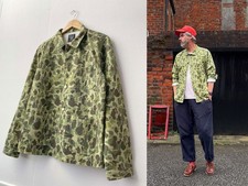 Camo Hunter Chore Jacket Frogskin Herringbone Duck Hunter Jungle Coat - Workwear