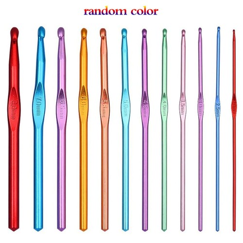 Aluminium crochet hook set - aluminium,