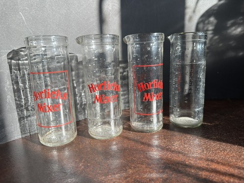 Set vintage horlicks - of, glass