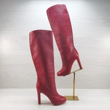 Christian Louboutin Vicky Botta 120 Rouge Knee-High Boots EU 38.5 UK 5.5 US 8.5