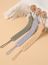 Dummy Soother Clip Baby Boys &Girls  Silicone Pacifier Clip,Wodden Soother Clips