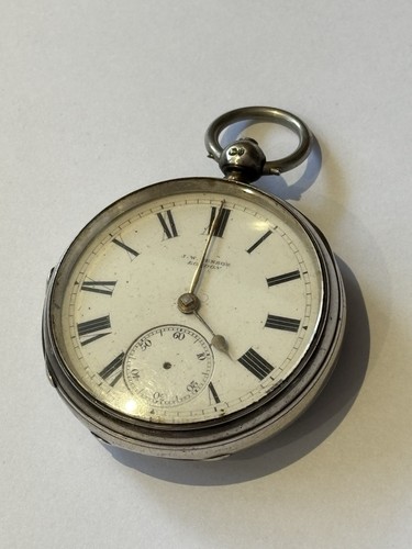 Silver pocket watch w - watch, by