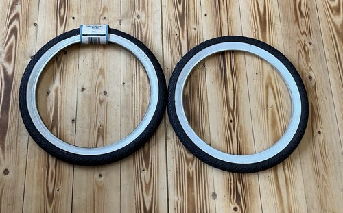 Raleigh white wall tyres pair - raleigh,