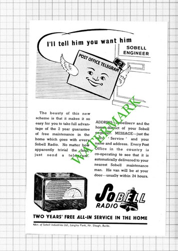 Sobell radio small - radio, advert