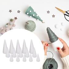 15x Craft Foam Cones White Polystyrene Cones for Party