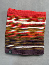 Buff Unisex Blue Stripe Neck Warmer Knitted Soft Fleece Lining Winter Headcover