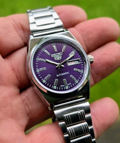 Seiko sports stunning purple - seiko,
