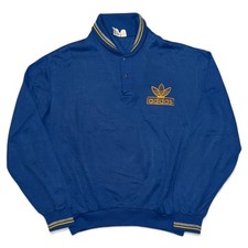 Vintage Adidas Originals Sweatshirt Blue Mens Large 1980s Sweater Jumper 80’s