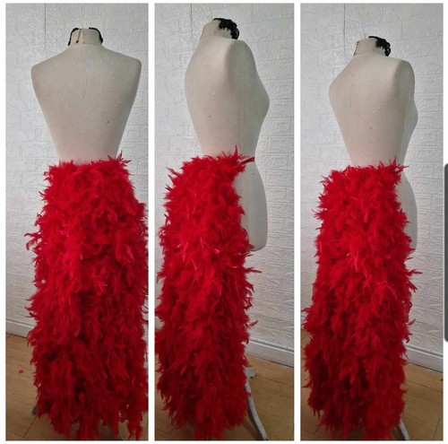 Long feather bustle - long,