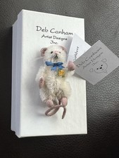 Adorable Deb Canham Mini Mices CUTHBERT Ltd Edition 2” White Mohair Mouse MIB