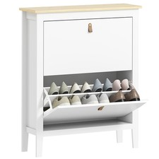 HOMCOM 2 Drawer Shoe Cabinet