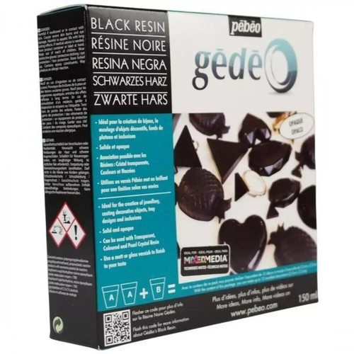 Pebeo gedeo black resin - black,