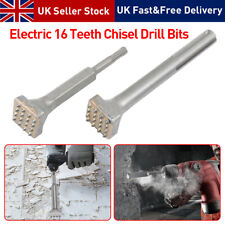 New SDS PLUS Carbide Tipped 16-Teeth Bush Hammer Chisel Bit For Concrete Stone