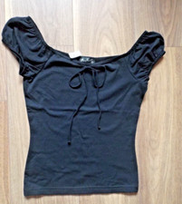 Mary Quant Small 8-12 Gypsy Neck Puff SleeveTop 1980s Prototype SEE MEASUREMENTS