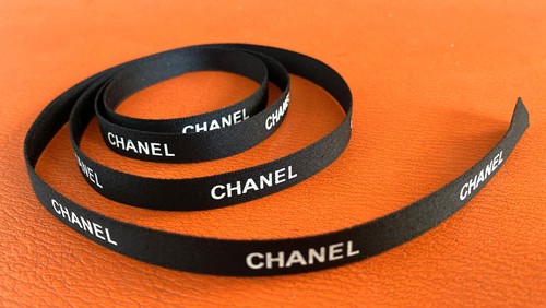 Chanel ribbon 1cm width black - width,