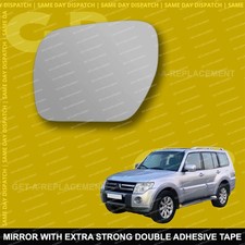 For Mitsubishi Shogun wing mirror glass 06-19 Left Passenger side Spherical