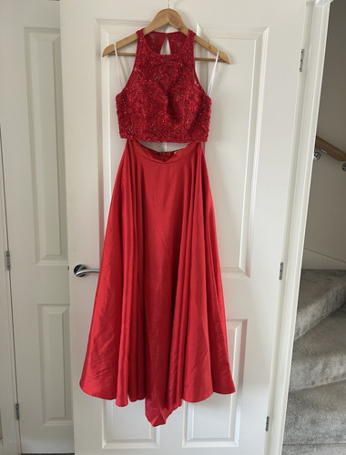 Sherri hill red beaded lace - red,