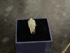 9ct Gold Jade/ Diamond  Ring