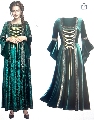 Retro medieval women dress - medieval, women's