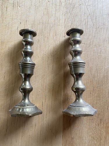 Two small brass candle - small,