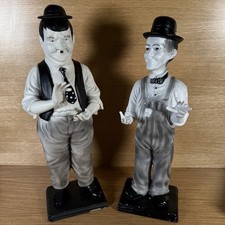 Laurel & Hardy Large Resin Figure Statues (Damaged - Laurel Missing Fingers)