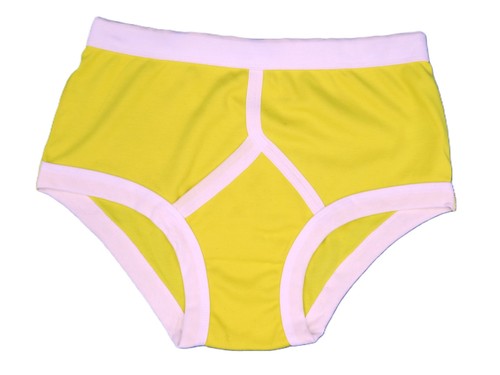 Mens yellow front briefs - y,