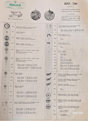Rolex 700 watch - rolex, parts