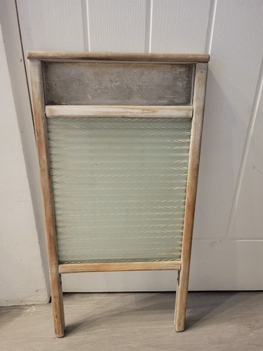 Vintage wood and glass - wood,