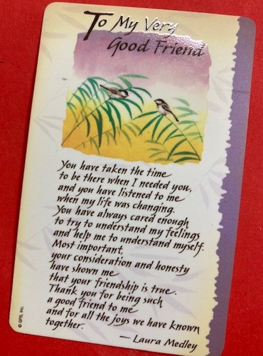 Vintage card to - , my