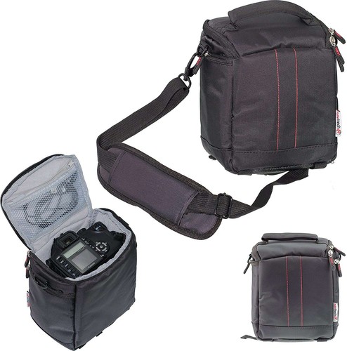 Navitech black camera bag for - black,