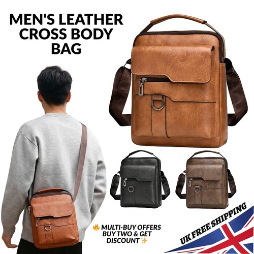 Men leather cross body - cross,