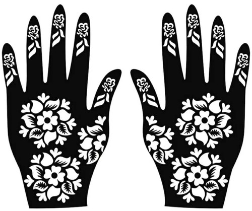 Henna stencils hand - mehndi, art