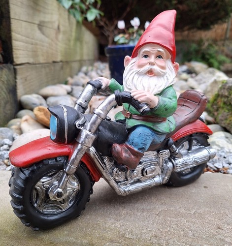 Garden gnome motorbike - gnome,