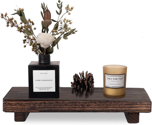 Small wood tray pedestal - wood, stand
