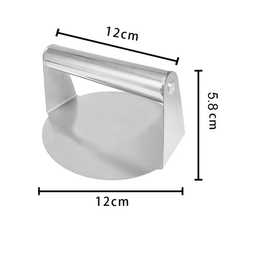 Stainless steel smash burger - steel,
