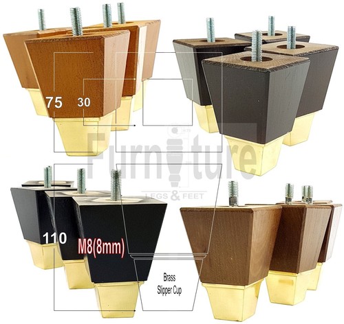 Block wood furniture legs - wood,