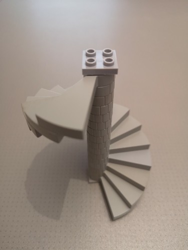 Lego grey spiral stairs 16 - lego,