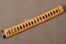 Japanese Samurai Katana Sword Orange Sybthetic Silk ITO Black Rayskin Handle