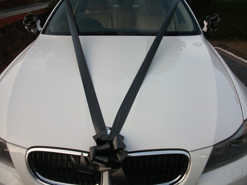 Black wedding car - car, or