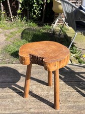 Vintage Trunk Stool Folk Wood